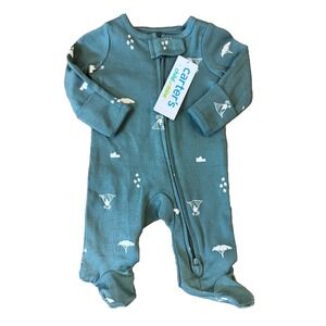New Carters Baby Sleeper Boy Preemie Dinosaur 2 Way Zipper Outfit Romper Volcano